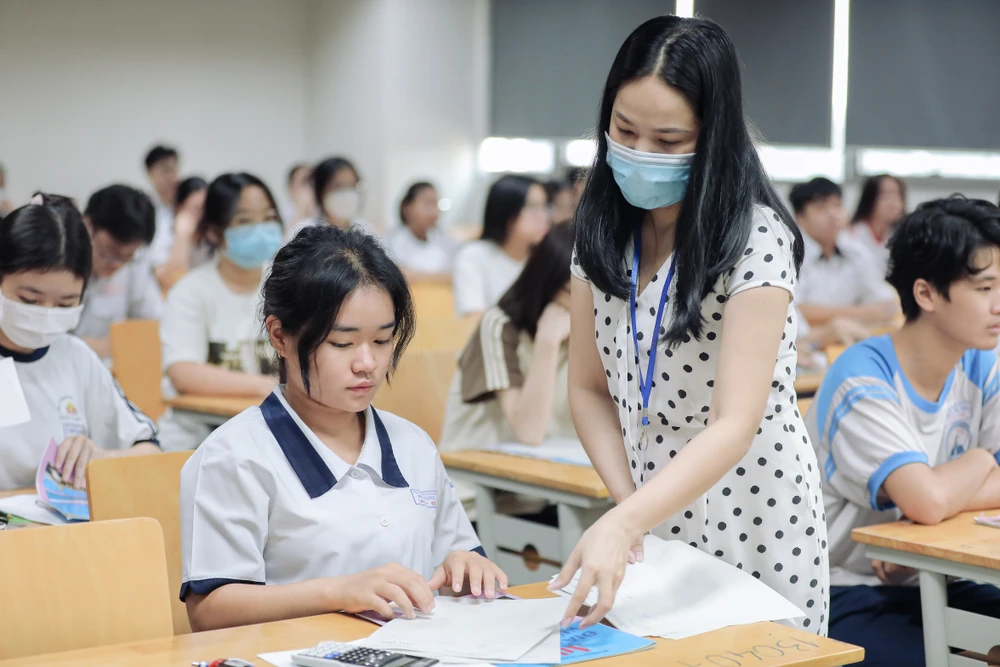Thí sinh dự thi đánh giá năng lực do ĐH Quốc gia TP.HCM tổ chức. Ảnh: VL Điểm chuẩn đánh giá năng lực 2024