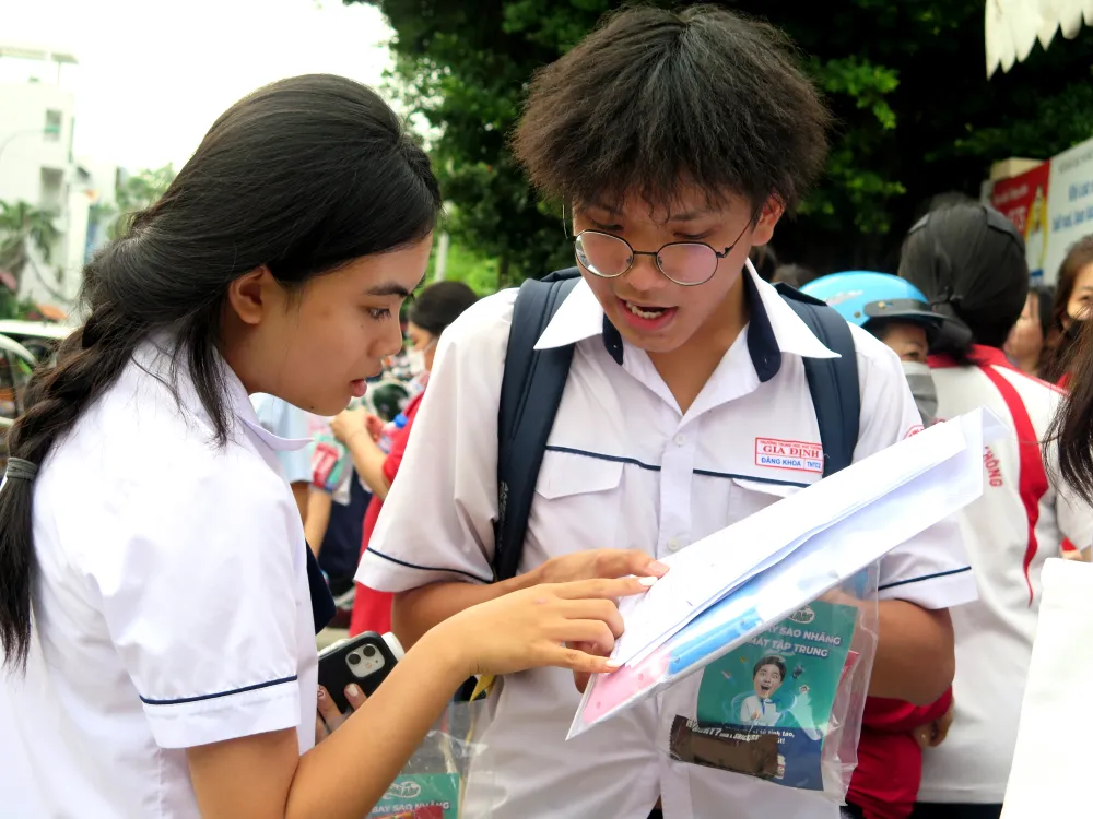 Thí sinh thi tốt nghiệp THPT năm 2024 tại TP.HCM. Ảnh: PA Điểm thi tốt nghiệp THPT năm 2024