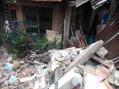 Hiện trường vụ sập nhà ngổn ngang gạch đá, bê tông