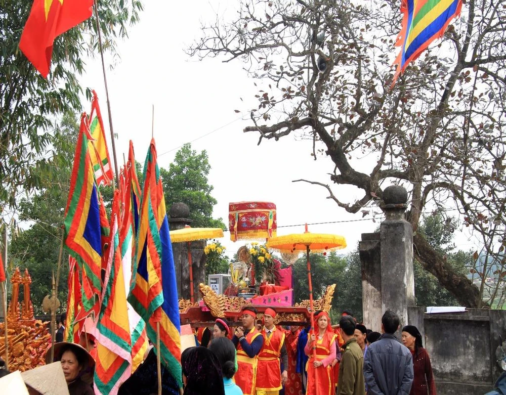 Lễ hội đình làng Nhân Lạc, thuộc xã Nhân Đạo, huyện Sông Lô, Vĩnh Phúc 