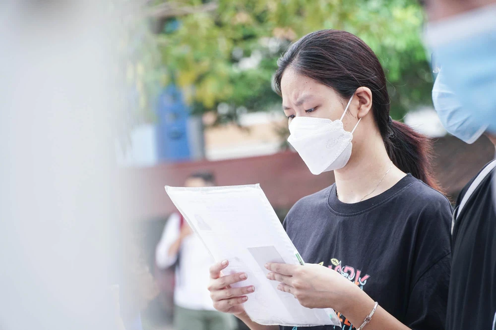 Thí sinh dự thi tốt nghiệp THPT năm 2022. Ảnh PHI HÙNG