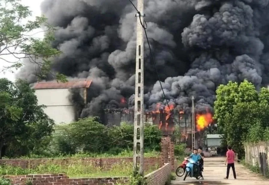 Hiện trườn vụ hỏa hoạn. Ảnh CTV