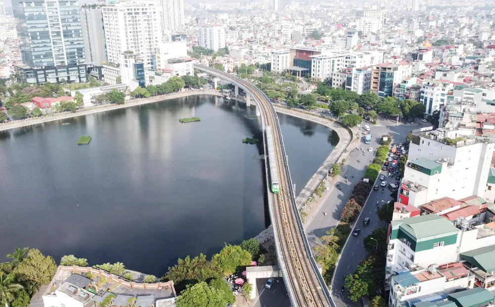 Tuyến đường sắt đô thị Cát Linh - Hà Đông. Ảnh PHI HÙNG