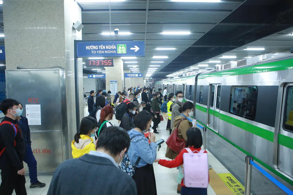 Tuyến đường sắt Cát Linh - Hà Đông. Ảnh PHI HÙNG