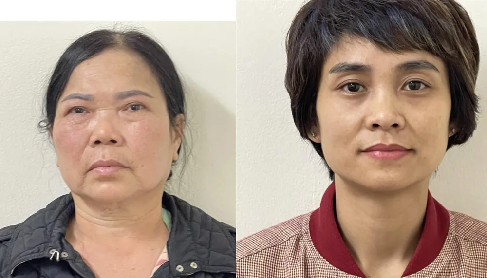 Từ trái sang là Nguyễn Thị Ngữ và Đỗ Thị Hạnh. Ảnh CACC