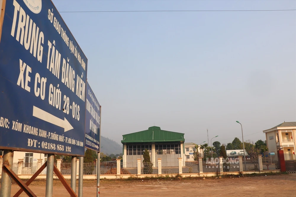 Trung tâm Đăng kiểm 28-01S là trung tâm duy nhất ở Hòa Bình. Ảnh CTV