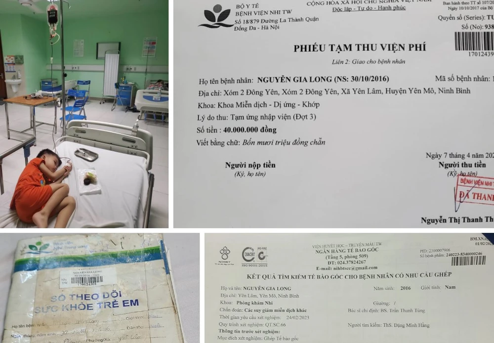 Chị Nụ xót xa nói: "Suốt 7 năm liên tiếp cháu phải chịu quá nhiều mũi kim châm vào da thịt và biết bao nhiêu loại kháng sinh vào người". Ảnh NCCC.