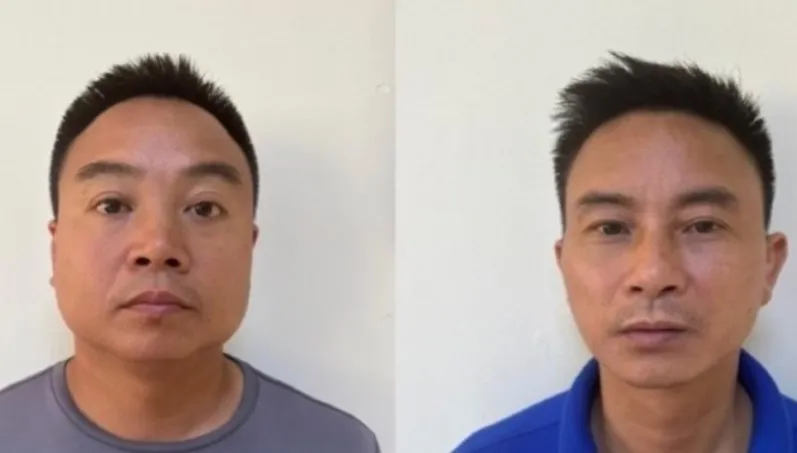 Nhân dạng hai người hành hung phóng viên truyền hình. Ảnh CA