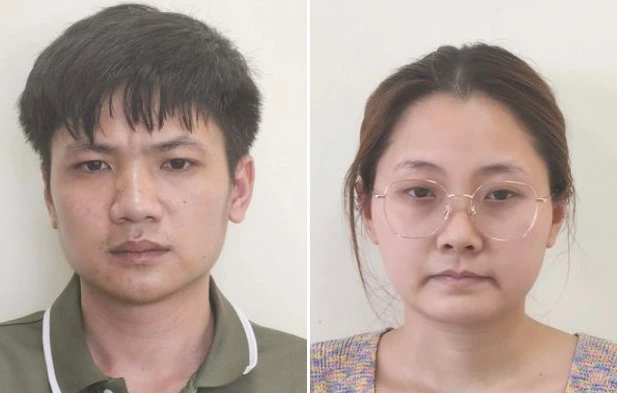 Bị can Lê Văn Hữu và Trương Thị Thảo. Ảnh CA Bị can Lê Văn Hữu và Trương Thị Thảo. Ảnh CA