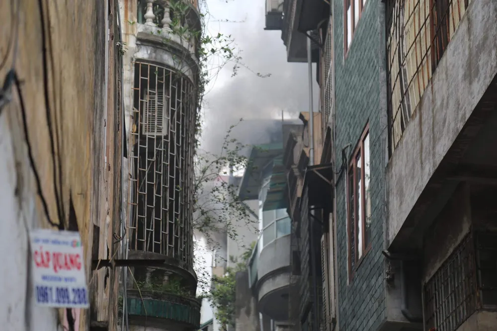 Thời điểm xảy ra vụ cháy. Ảnh: CTV Thời điểm xảy ra vụ cháy. Ảnh: CTV