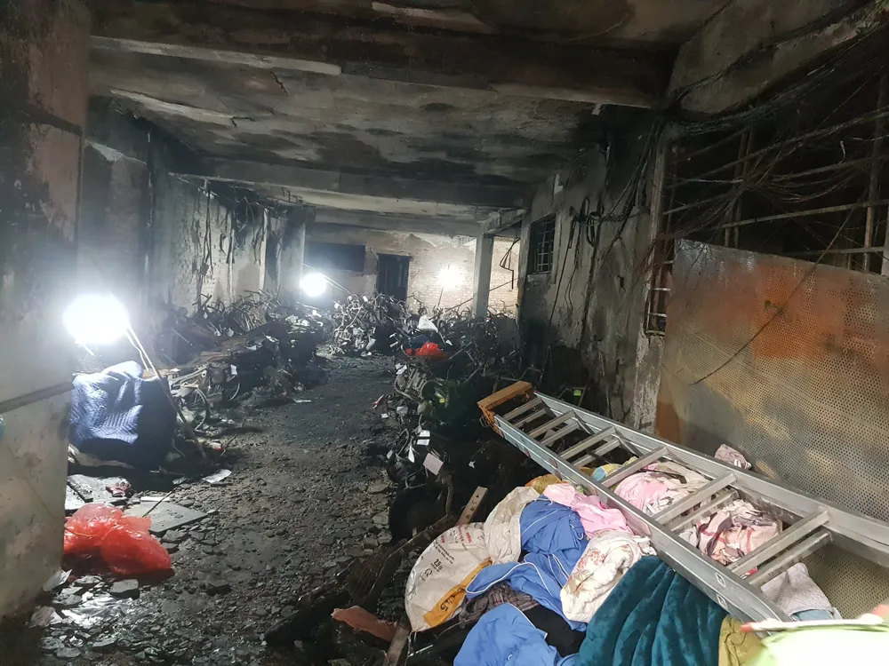Hiện trường vụ cháy. Ảnh PHI HÙNG