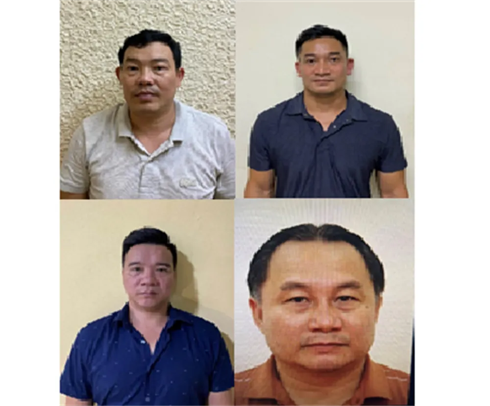 Những người bị bắt giữ trong vụ việc. Ảnh CA 20.png