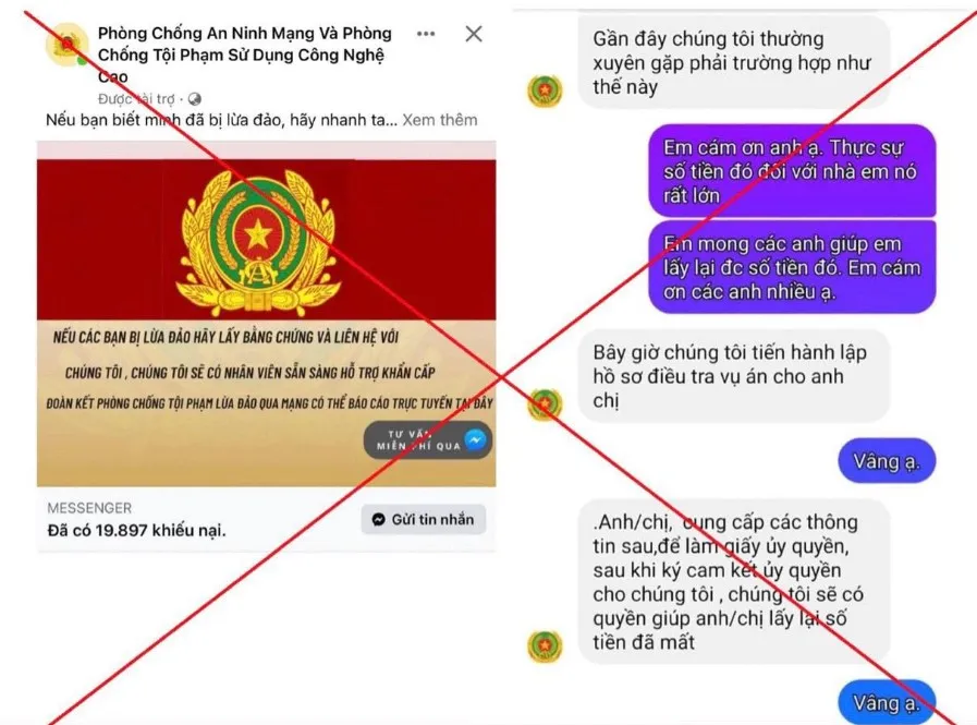 Công an khuyến cáo người dân cần cảnh giác với chiêu trò mạo danh cán bộ An ninh mạng.