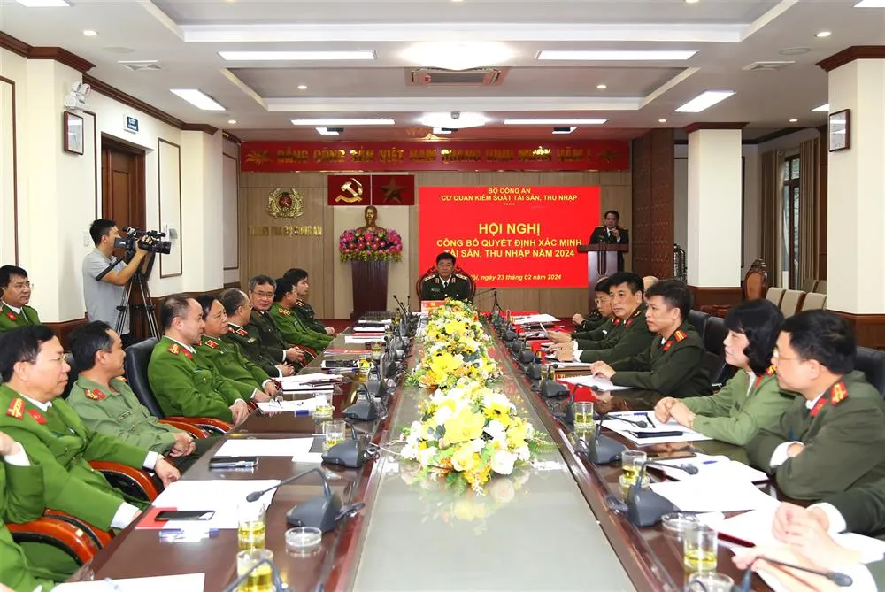 Toàn cảnh Hội nghị. Ảnh: CA Xác minh tài sản, thu nhập của 8 Trưởng phòng thuộc các đơn vị của Bộ Công an