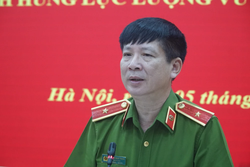 Thiếu tướng Nguyễn Ngọc Thanh, Phó Tư lệnh Bộ Tư lệnh Cảnh sát cơ động. Ảnh PHI HÙNG DSC03267.JPG