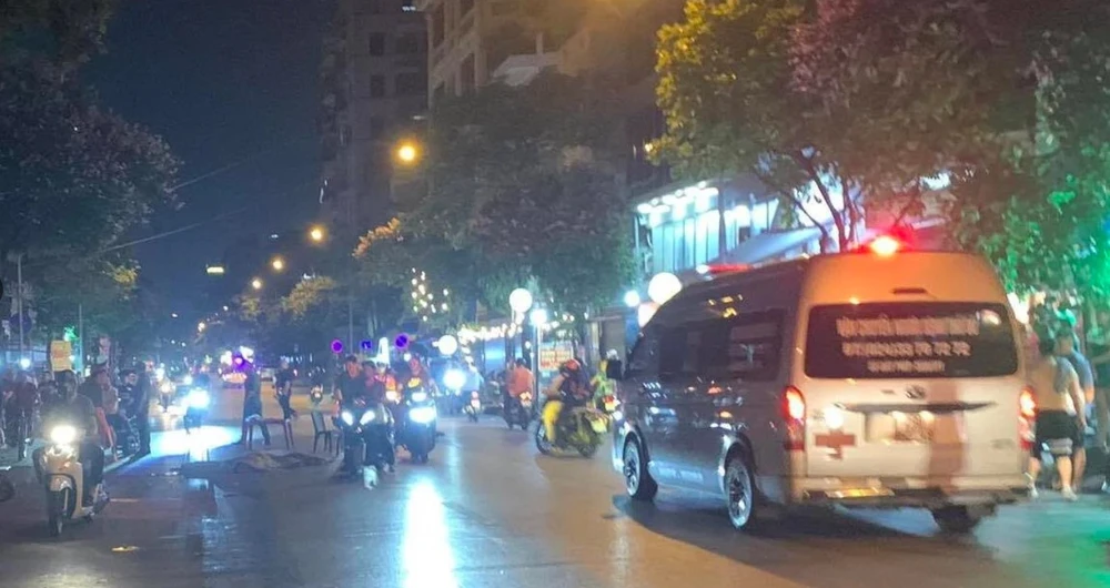 Hiện trường nơi xảy ra vụ tai nạn giao thông. Ảnh CTV tai nạn