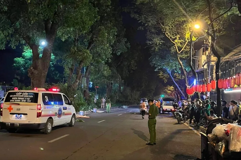 Hiện trường vụ tai nạn khiến ba thanh niên tử vong. Ảnh CTV tai nạn giao thông