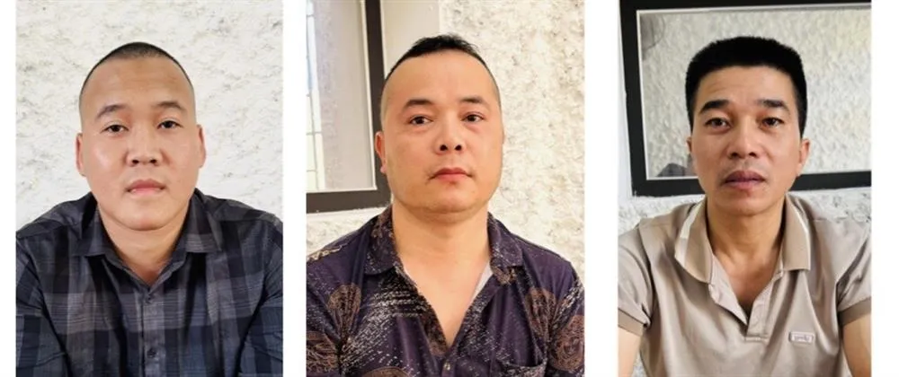 Từ trái sang là Hồ Văn Trường, Trần Mạnh Cường, Nguyễn Văn Tạo. Ảnh CA 1i14ou0te_4ip9kl.jpg