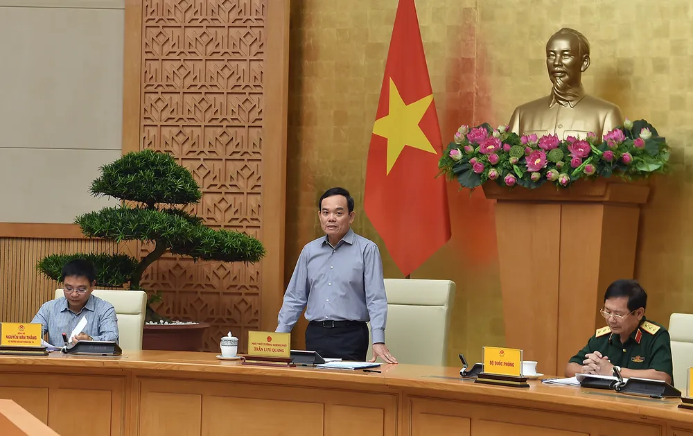 Phó Thủ tướng Trần Lưu Quang phát biểu tại Hội nghị. Ảnh VGP ndt7339-17207620253821285315857.jpg