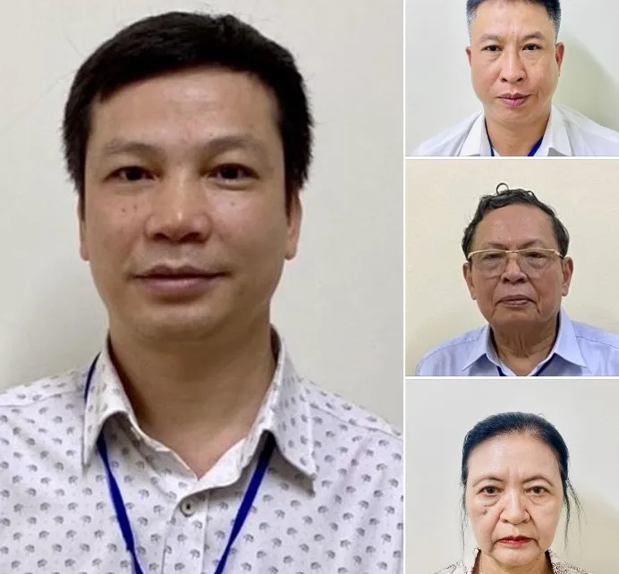 Các bị can vừa bị khởi tố. Ảnh CA Screenshot 2024-08-20 173206.jpg
