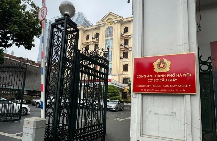 Biển Công an TP Hà Nội - Cơ sở Cầu Giấy. Ảnh CA Biển Công an TP Hà Nội - Cơ sở Cầu Giấy. Ảnh CA