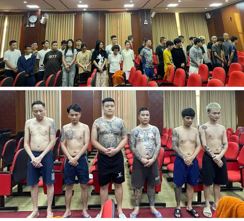 Những người trong đường dây đánh bạc. Ảnh CA to-chuc-danh-bac (2).jpg