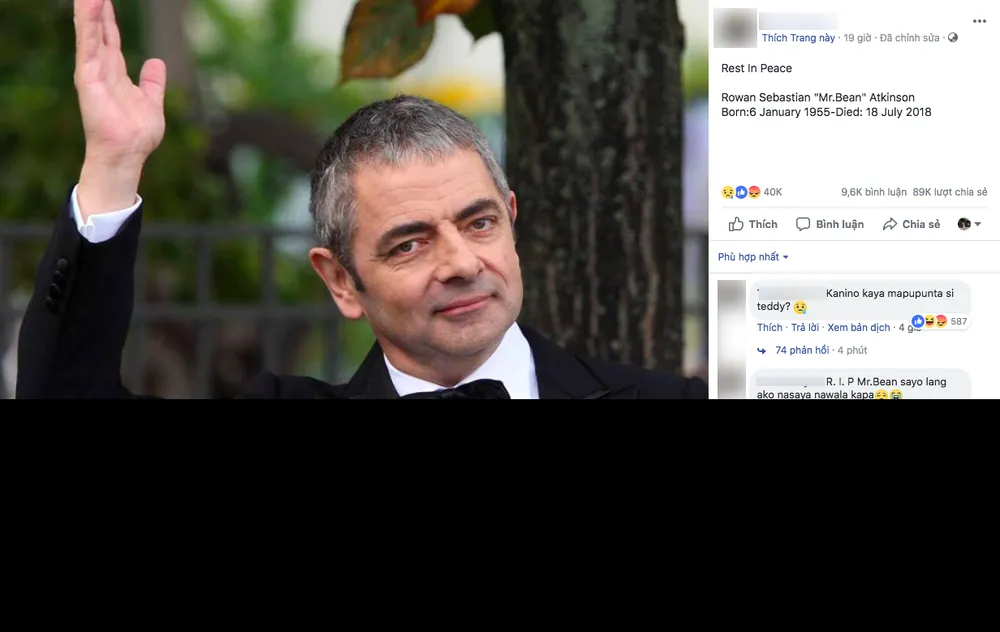 Mr. Bean Rowan Atkinson Äá»t ngá»t qua Äá»i cÃ³ ÄÃºng hay khÃ´ng? - áº¢nh 1.