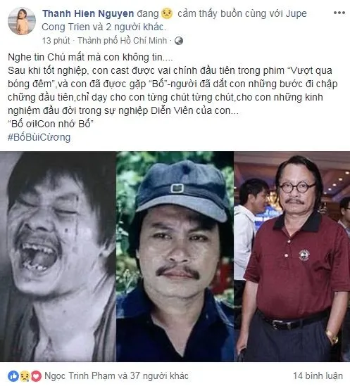 Sao Việt thương tiếc khi biết tin nghệ sĩ Bùi Cường qua đời ảnh 12