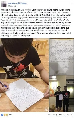 vu may mua trong quan tra sua toco toco o thai nguyen nguoi dang clip gui loi xin loi