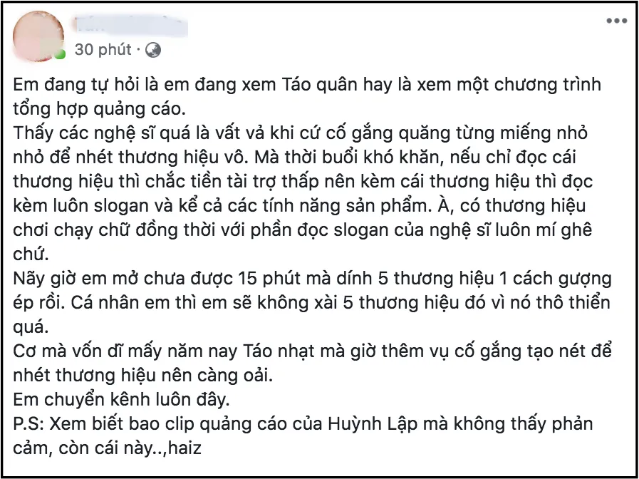 Táo quân tràn ngập trong quảng cáo, khán giả kêu trời ảnh 4 Táo quân tràn ngập trong quảng cáo, khán giả kêu trời ảnh 4