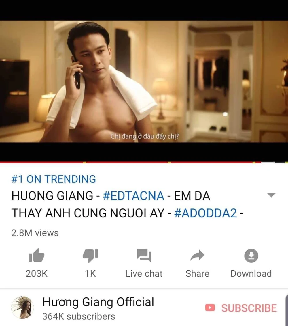 MV mới của Hương Giang lên top 1 Youtube sau 9 giờ ảnh 1