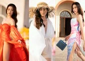 Tiểu Vy diện váy khẳng định đẳng cấp nhan sắc thượng hạng ảnh 5 Dàn hậu catwalk khoe dáng bên ánh mặt trời