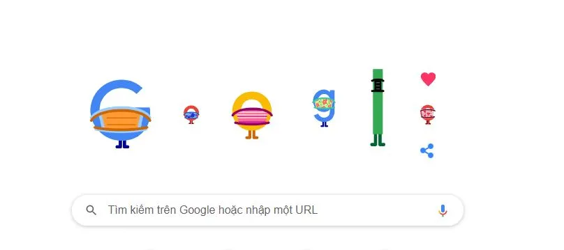 Doodle mới của Google nhấn mạnh đeo khẩu trang khi ra đường ảnh 1 Doodle mới của Google nhấn mạnh đeo khẩu trang khi ra đường ảnh 1