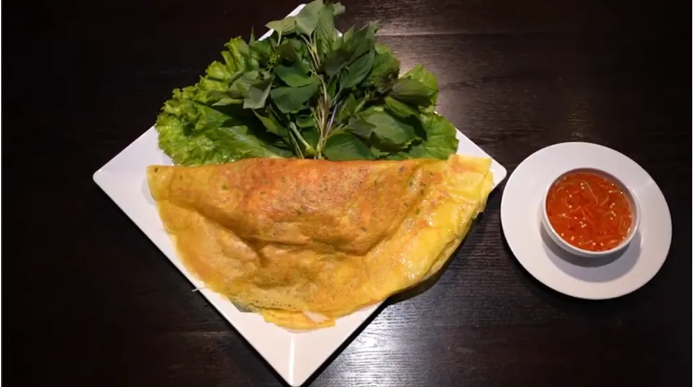 Món bánh xèo trong chương trình.