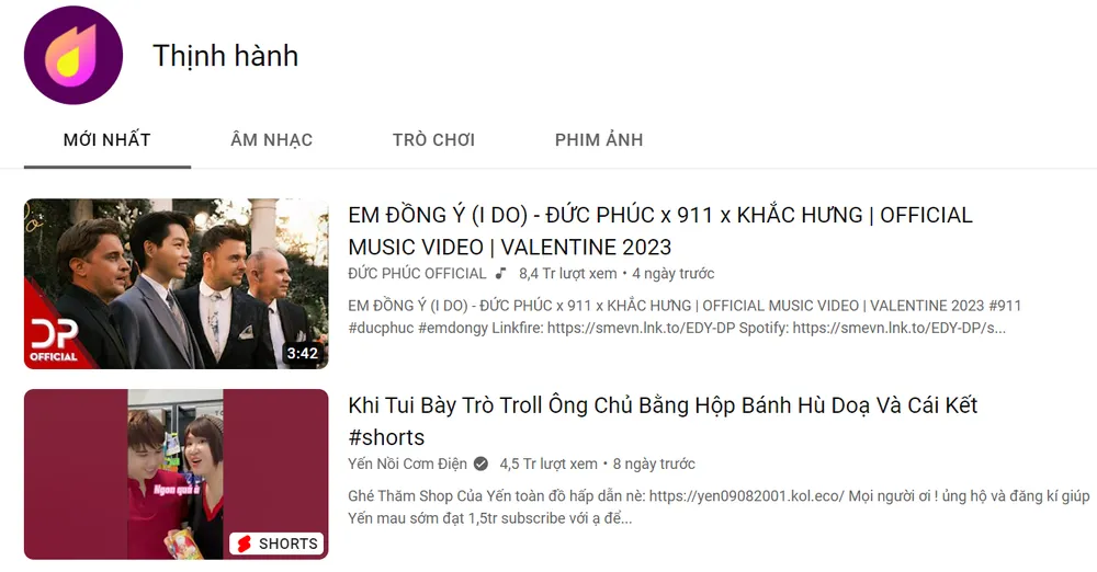 MV Em Đồng Ý (I Do) giữ vững vị trí tốp 1 Bảng xếp hạng Thịnh hành YouTube trong nhiều ngày liên tiếp. Ảnh: CTCC