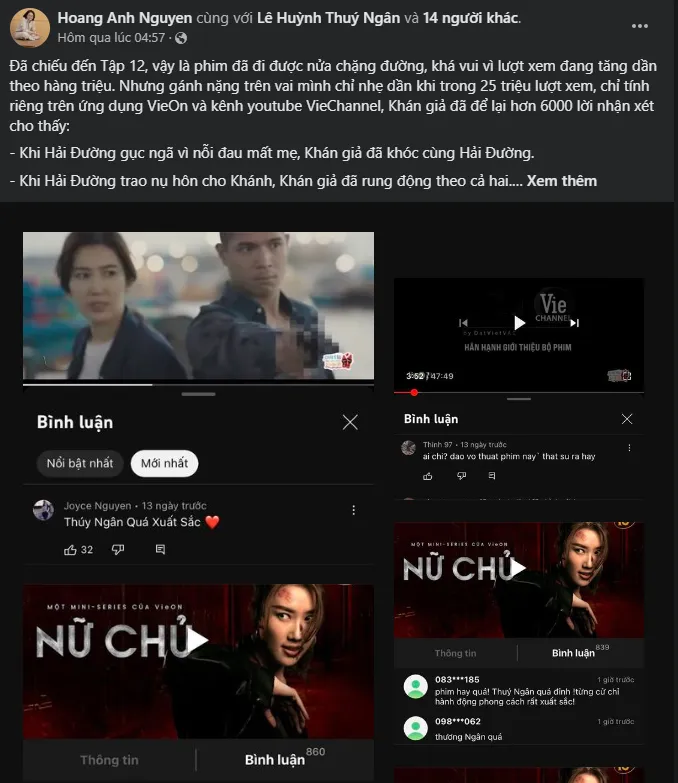 Đạo diễn Hoàng Anh đăng bài trên trang cá nhân. Ảnh: NSX