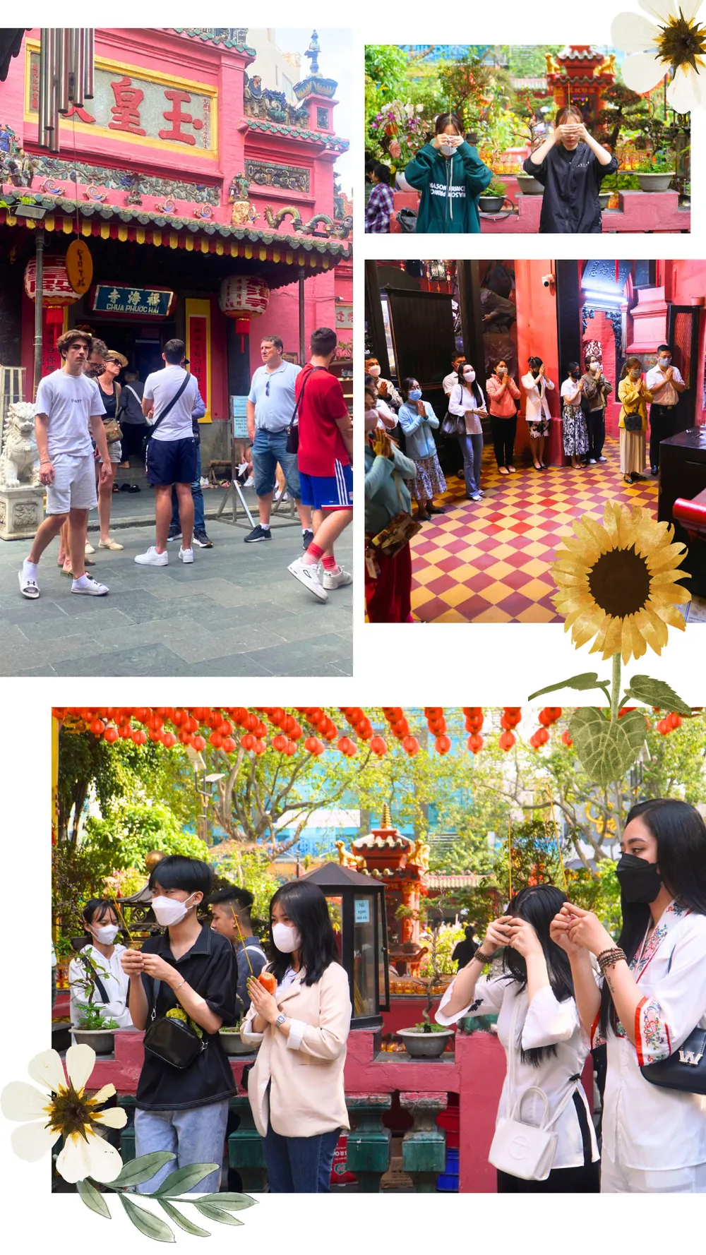 Người dân đến chiêm bái ở chùa Ngọc Hoàng. Ảnh: NGUYỆT NHI Tốp 10 điểm check-in thú vị nhất TP.HCM - Chùa Ngọc Hoàng, quận 1, TP.HCM. Ảnh: Nguyệt Nhi
