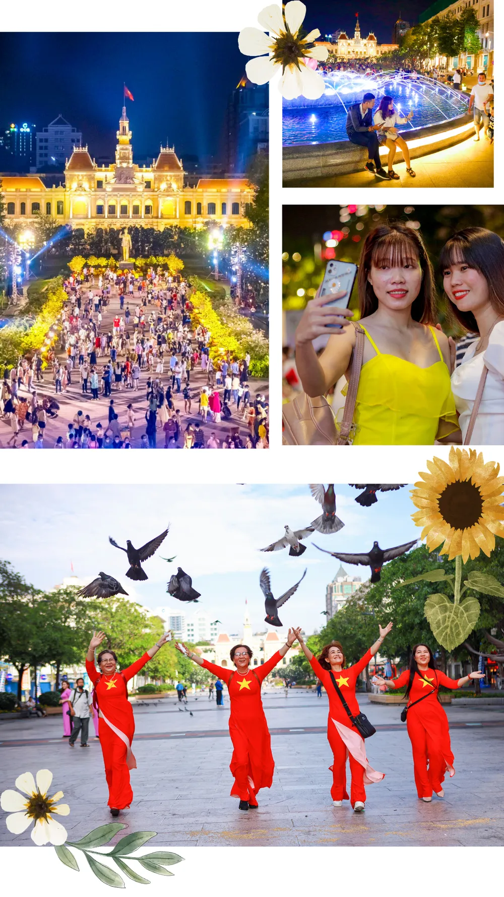 Du khách đến với phố đi bộ Nguyễn Huệ cả ngày lẫn đêm. Ảnh: Nguyệt Nhi Phố đi bộ Nguyễn Huệ - Top 10 điểm check-in thú vị nhất TP.HCM. Ảnh: Nguyệt Nhi