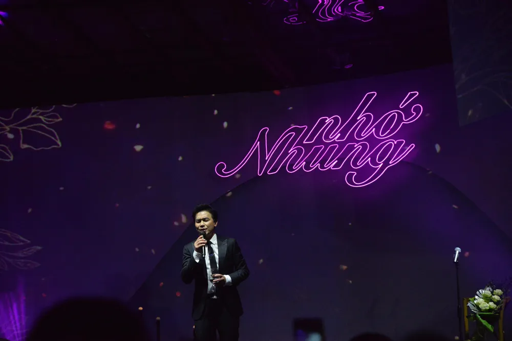 Mạnh Quỳnh trong đêm nhạc &quot;Nhớ Nhung&quot;.