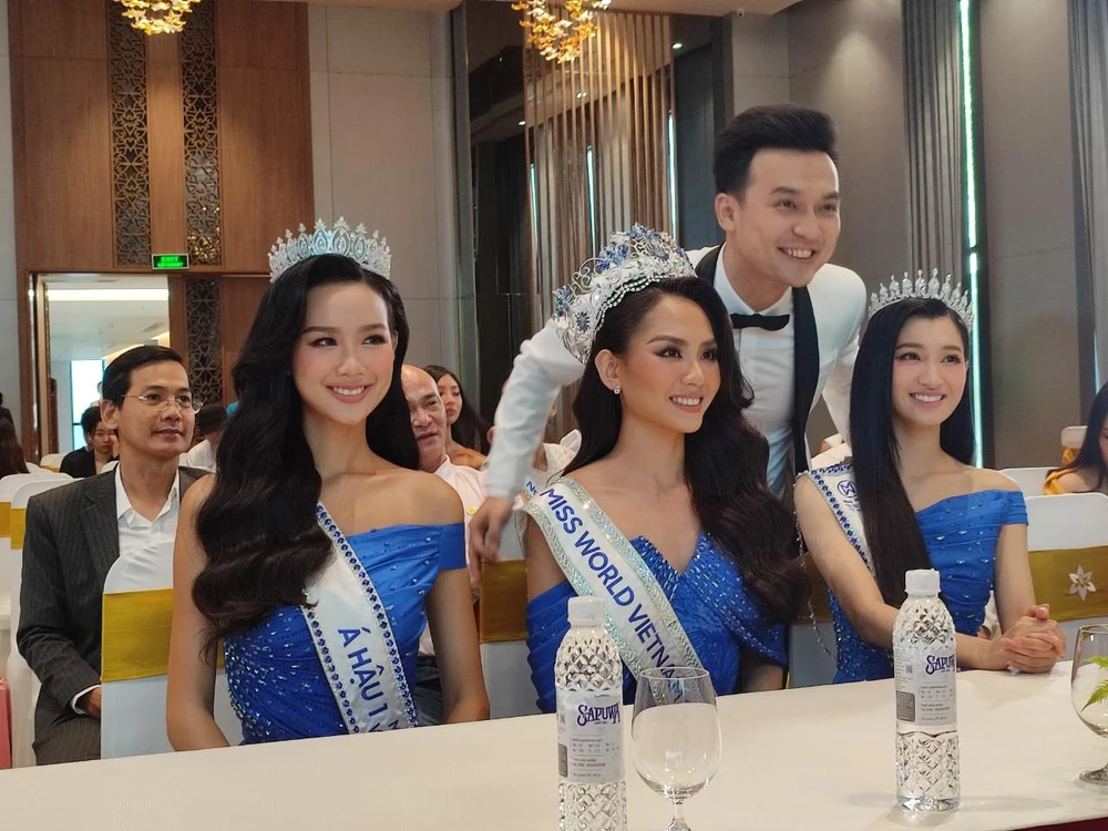 Họp báo đăng quang Miss World Vietnam 2022. Ảnh: NGUYỄN TRÀ