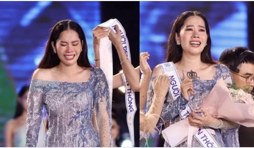 Nam Em khóc khi lên nhận giải thưởng phụ tại Miss World Vietnam 2022 Nam Em khóc khi lên nhận giải thưởng phụ tại Miss World Vietnam 2022