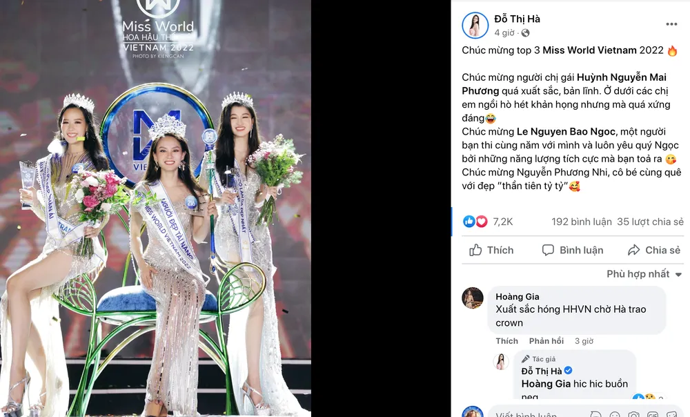 Hoa hậu Đỗ Hà: ‘Mai Phương quá xuất sắc, bản lĩnh’ ảnh 2 Hoa hậu Đỗ Hà: ‘Mai Phương quá xuất sắc, bản lĩnh’ ảnh 2