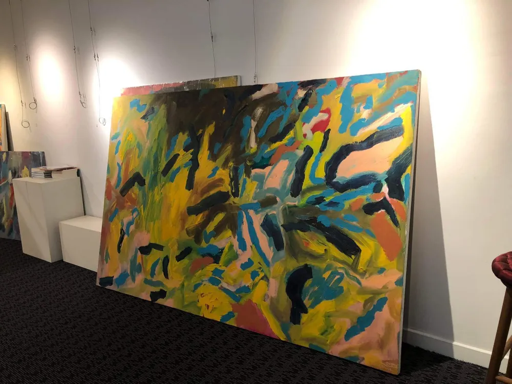 Tranh của hoạ sĩ Bùi Chát. Ảnh: MN