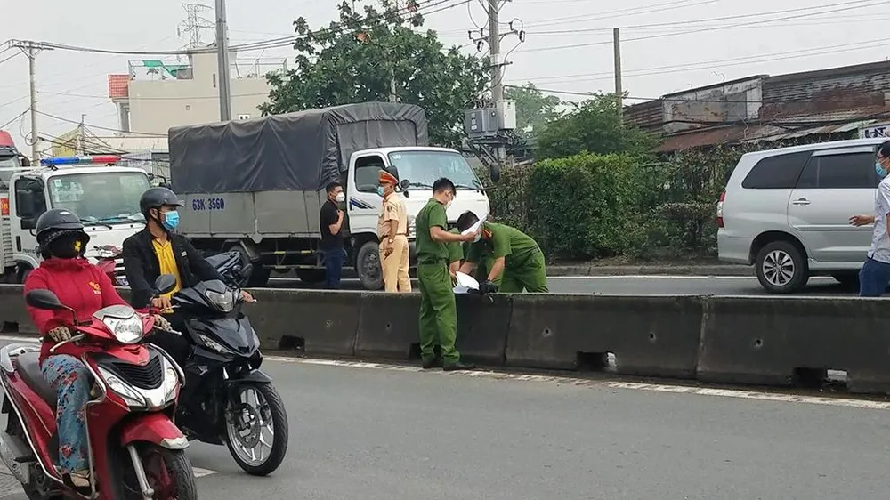 Sau khoảng hai giờ, hiện trường cơ bản đã được giải quyết. Ảnh: HT