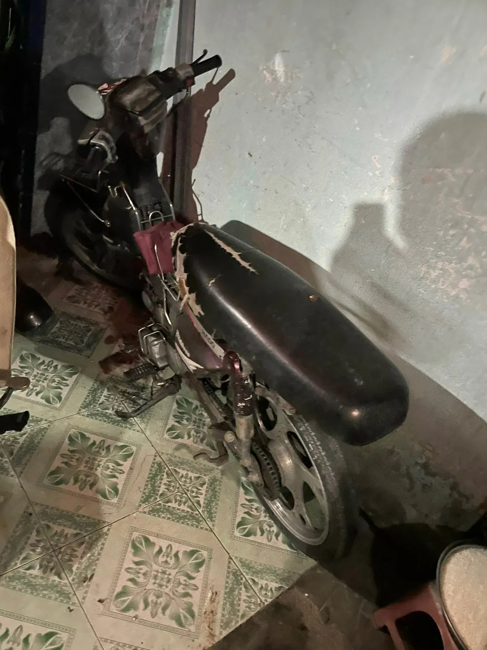 Chiếc xe Danh dùng để đi cướp tài sản. Ảnh: CA