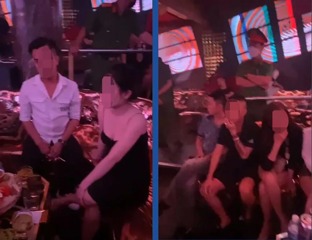 Công an ập vào kiểm tra quán bar Dubai ở Gò Vấp. Ảnh: CA Công an ập vào kiểm tra quán bar Dubai ở Gò Vấp. Ảnh: CA