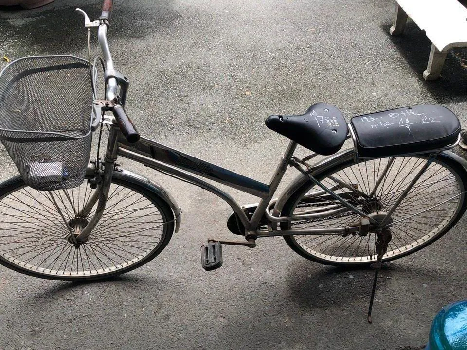 Chiếc xe đạp mà Bình sử dụng để đi ăn trộm. Ảnh: CA