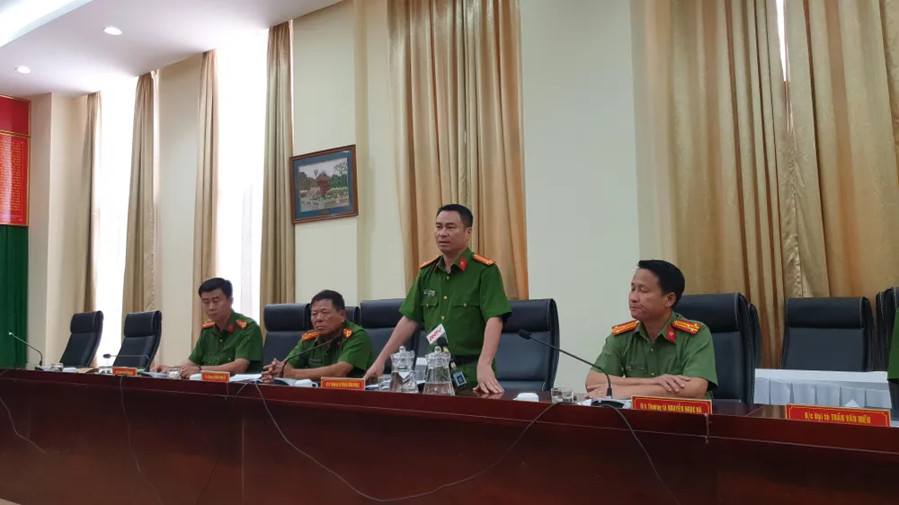 Công an TP.HCM và quận 12 cung cấp thông tin báo chí về vụ việc. Ảnh: CA Công an TP.HCM và quận 12 cung cấp thông tin báo chí về vụ việc. Ảnh: CA