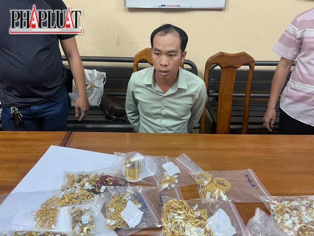 Trước đó, công an đã bắt được Nu, thủ phạm trong vụ trộm. Ảnh: CA