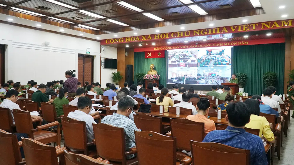 Hội nghị được UBND TP.HCM tổ chức chiều ngày 28-2. Ảnh: N Tiến